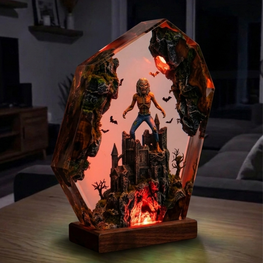 Iron maiden resin lamp